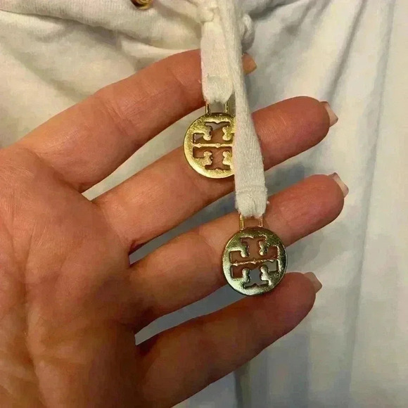 Tory Burch Women’s French Terry Cotton Sweat Pants Draw String white Small NWOT - Picture 3 of 11